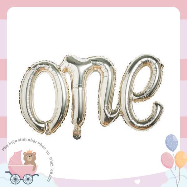 Bóng kiếng chữ ONE liền trang trí sinh nhật cho bé 1 tuổi