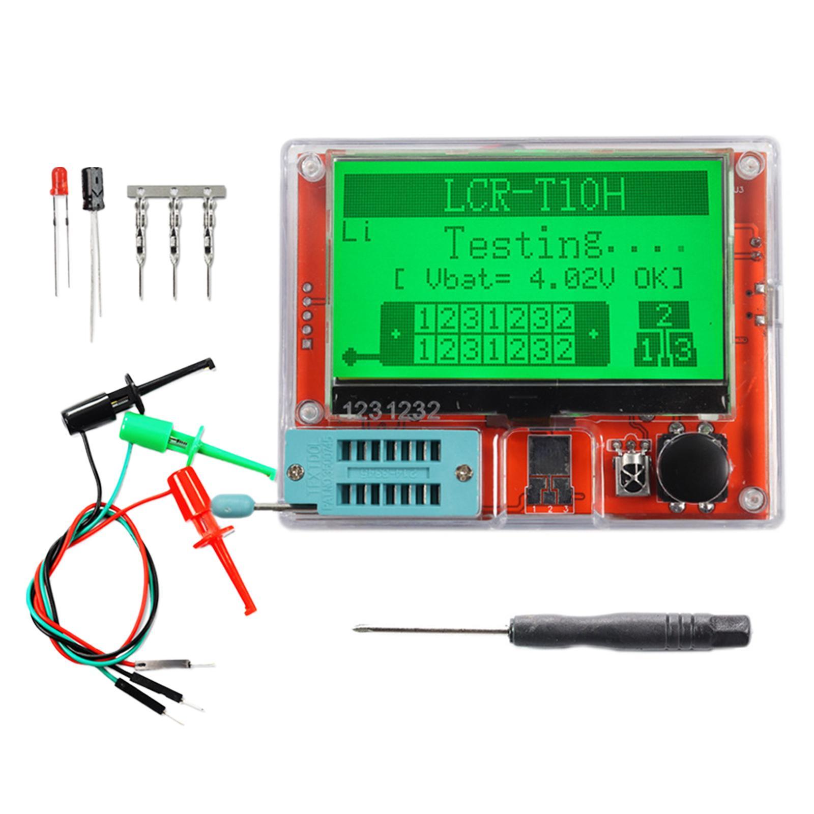 Mos Esr Meter, Multifunction Meter Graphical Tester Meter, T10H Transistor Tester for Capacitance, Inductance Igbt Triode mos