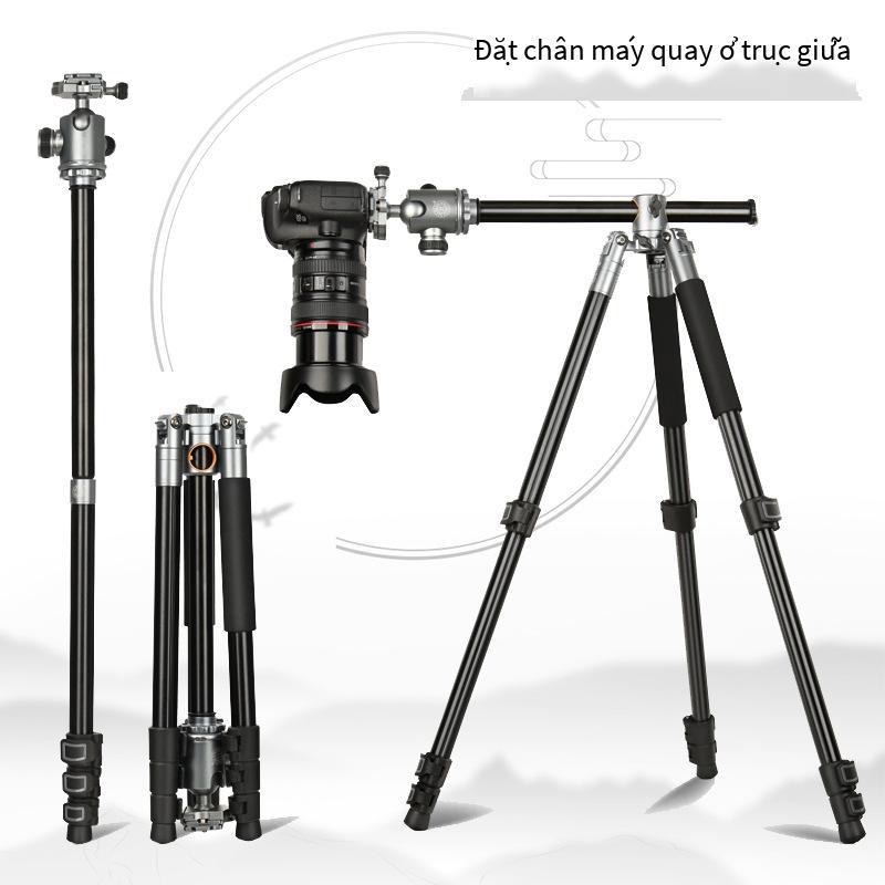 Phong cách mới nhất của trục lưu trữ gập hợp kim nhôm Q868HL thời đại đầy ánh sáng có thể là chân máy ảnh máy ảnh SLR nằm ngang