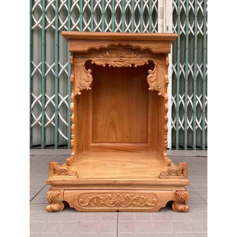 Bàn thờ thần tài ông địa gỗ gõ đỏ mẫu hiện đại 60 x 81cm