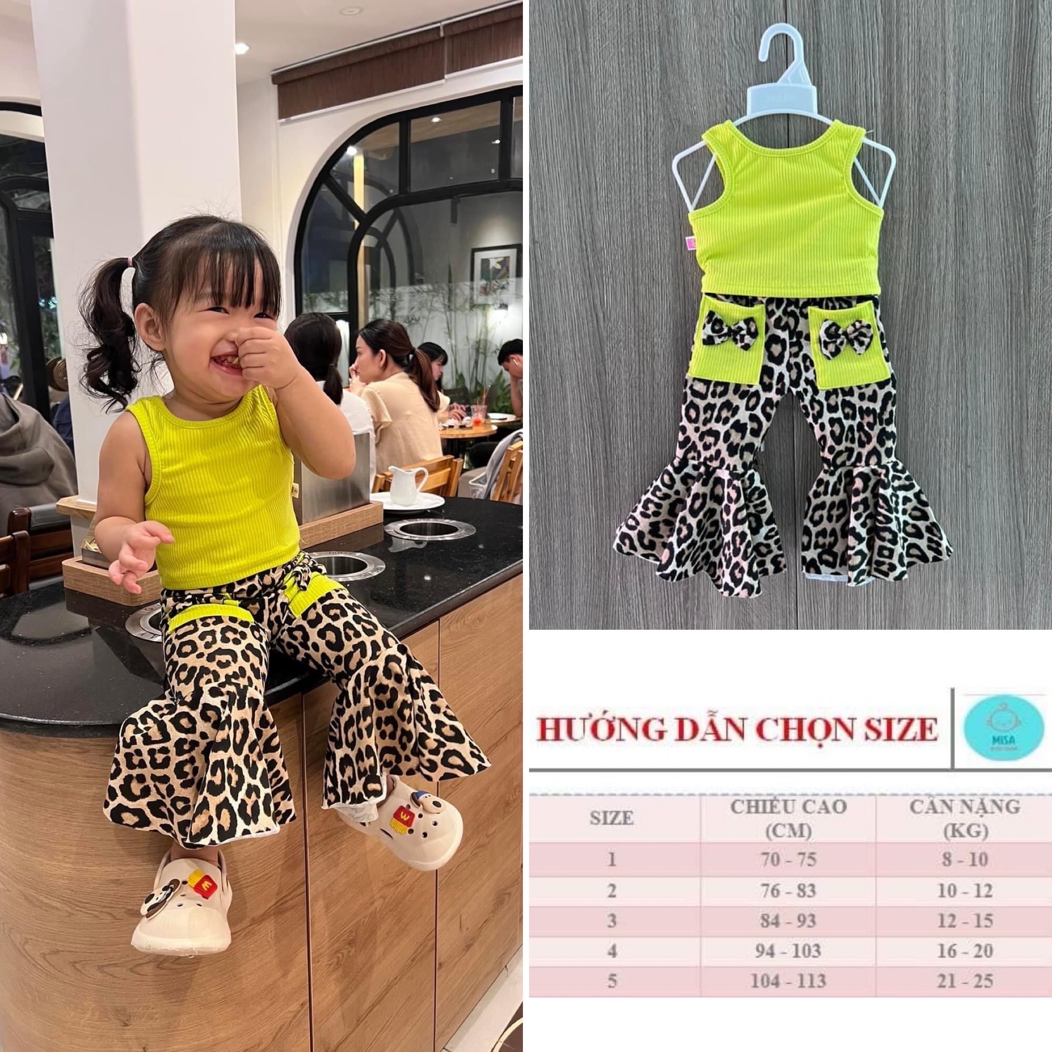 bộ đồ bé gái (8-25kg) áo 3 lỗ, quần đuôi cá, vải coton 4D, thun co dãn