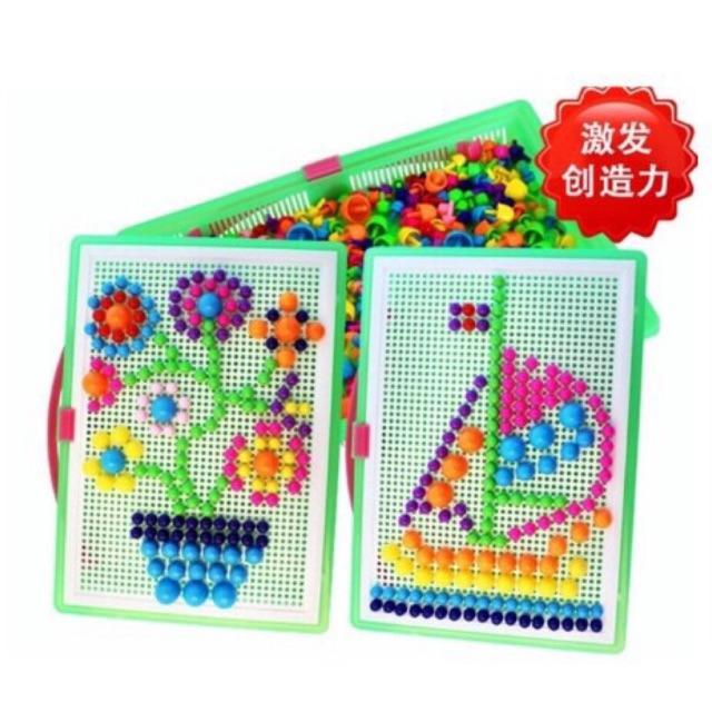 Đồ chơi cắm nấm xếp hình