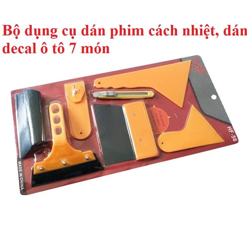 Bộ 7 món dụng cụ,tấm,miếng,hỗ trợ,dao nhựa hỗ trợ dán phim Tặng 1 thanh ghi số điện thoại trên ô tô