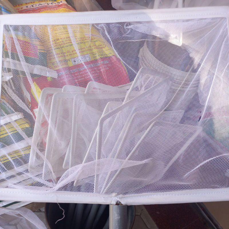 Vợt xúc cá vuông, 40cm x 30cm, hàng làm nhà chắt chắn , kích thướt lưới nhỏ đến lớn 1 cái