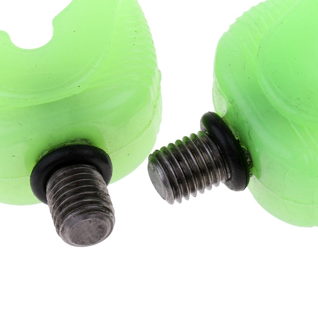 4pcs Fluorescent Fishing Rod Rest Butt Rest Head Luminous Gripper Grips L