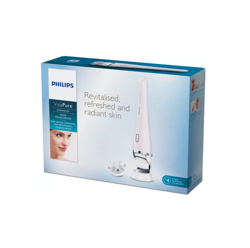 HÀNG CHÍNH HÃNG - Máy rửa và massage mặt VisaPure Advanced cao cấp. Thương hiệu Hà Lan Philips - SC5340