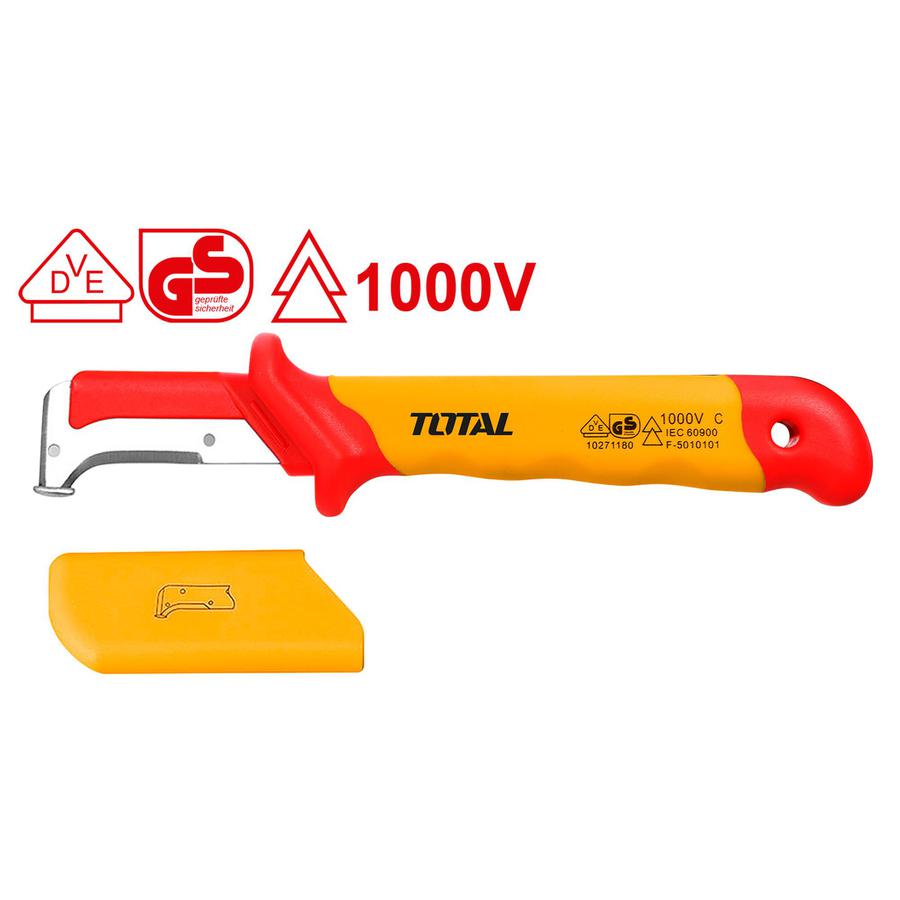 Dụng cụ tước  dây điện cách  điện lưỡi cong total THIDCK1851