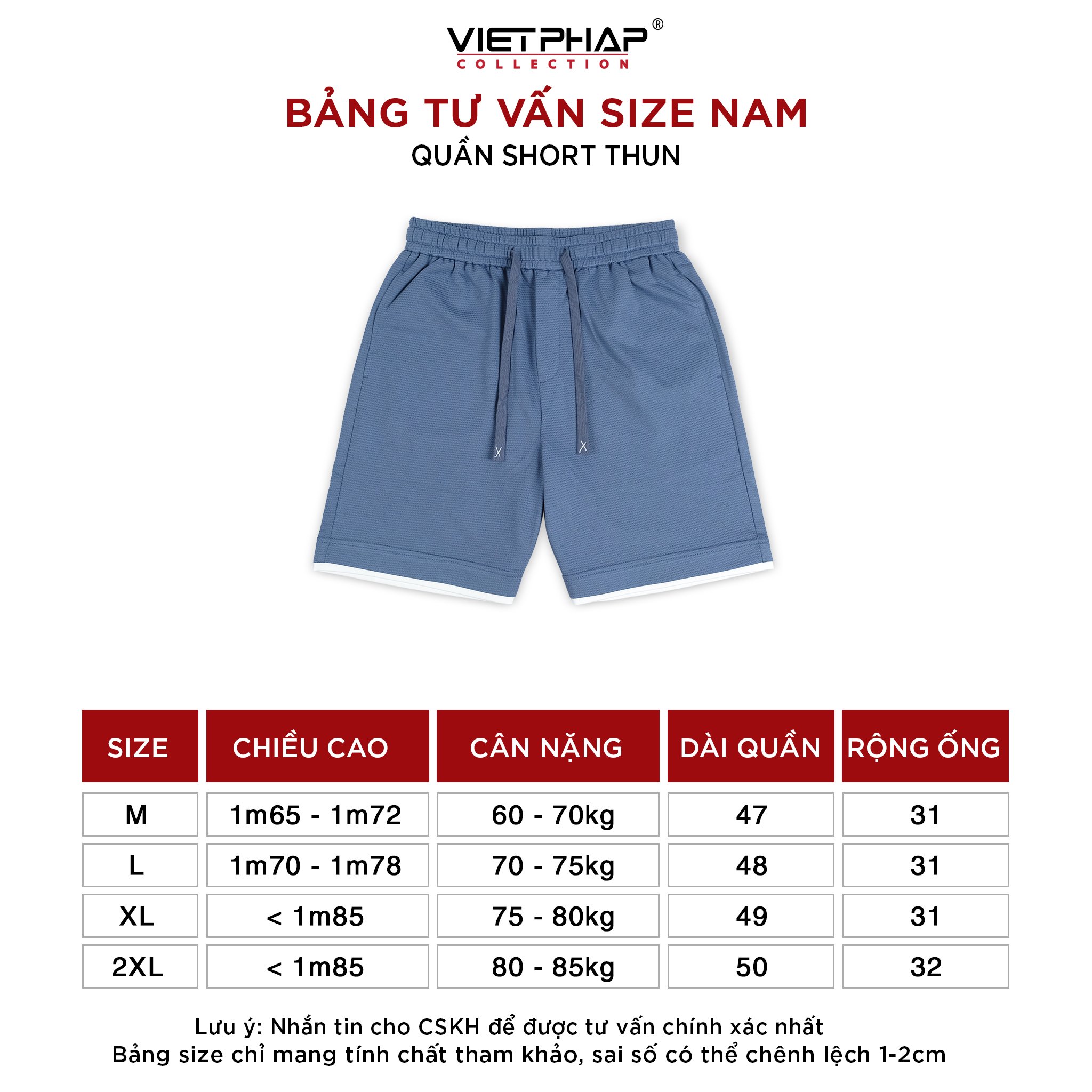 Quần Short Thun Nam VIỆT PHÁP Form Suông Chất liệu cotton thoáng mát co giãn tốt 93301