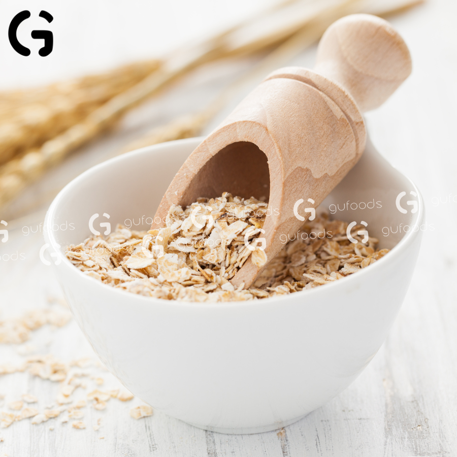 Yến mạch tươi cán mỏng GUfoods - Ăn kiêng, Giàu chất xơ, Hỗ trợ giảm cân, Tập gym, Eat clean