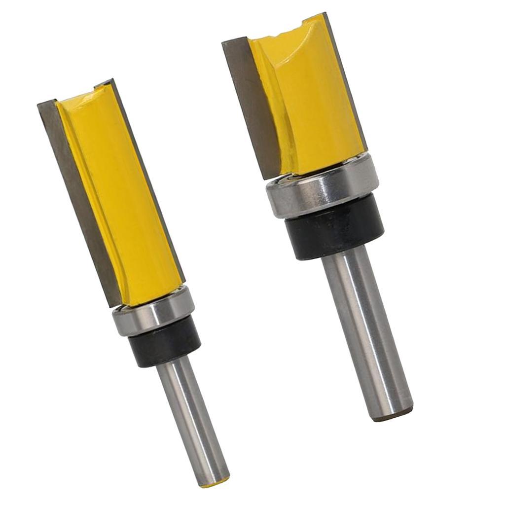 2-Flute Straight Cutter Router Bits Woodwork 8mm Shank 3/4 Cutting Dia 2pcs