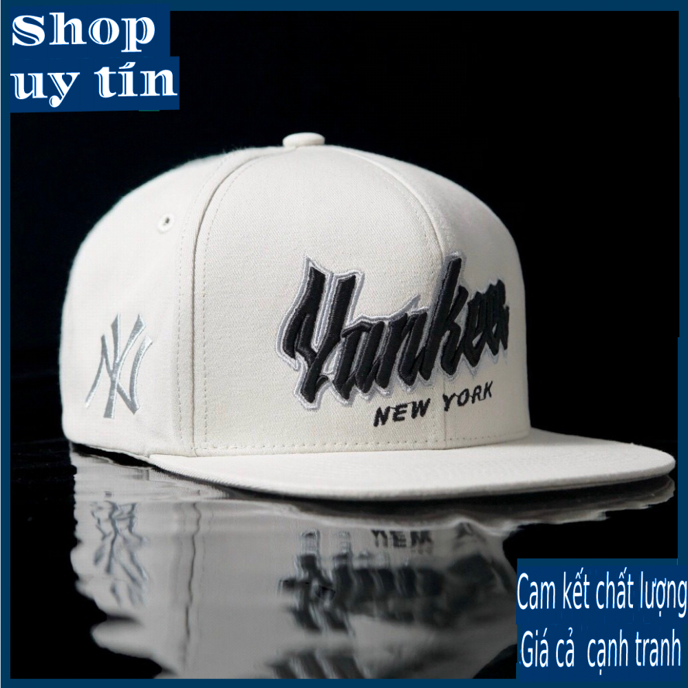 Freeship - MŨ/NÓN KẾT LƯỠI TRAI SNAPBACK YK TRẮNG PHỐI CHỮ NỔI PHỐI CÁCH THỜI TRANG NAM NỮ CAO CẤP - MÀU XANH