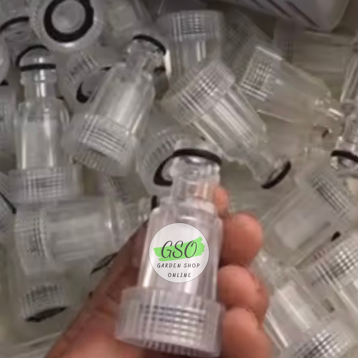 Cút nhựa trắng 2 lớp có lọc nối nhanh - Phụ kiện máy rửa xe áp lực cao