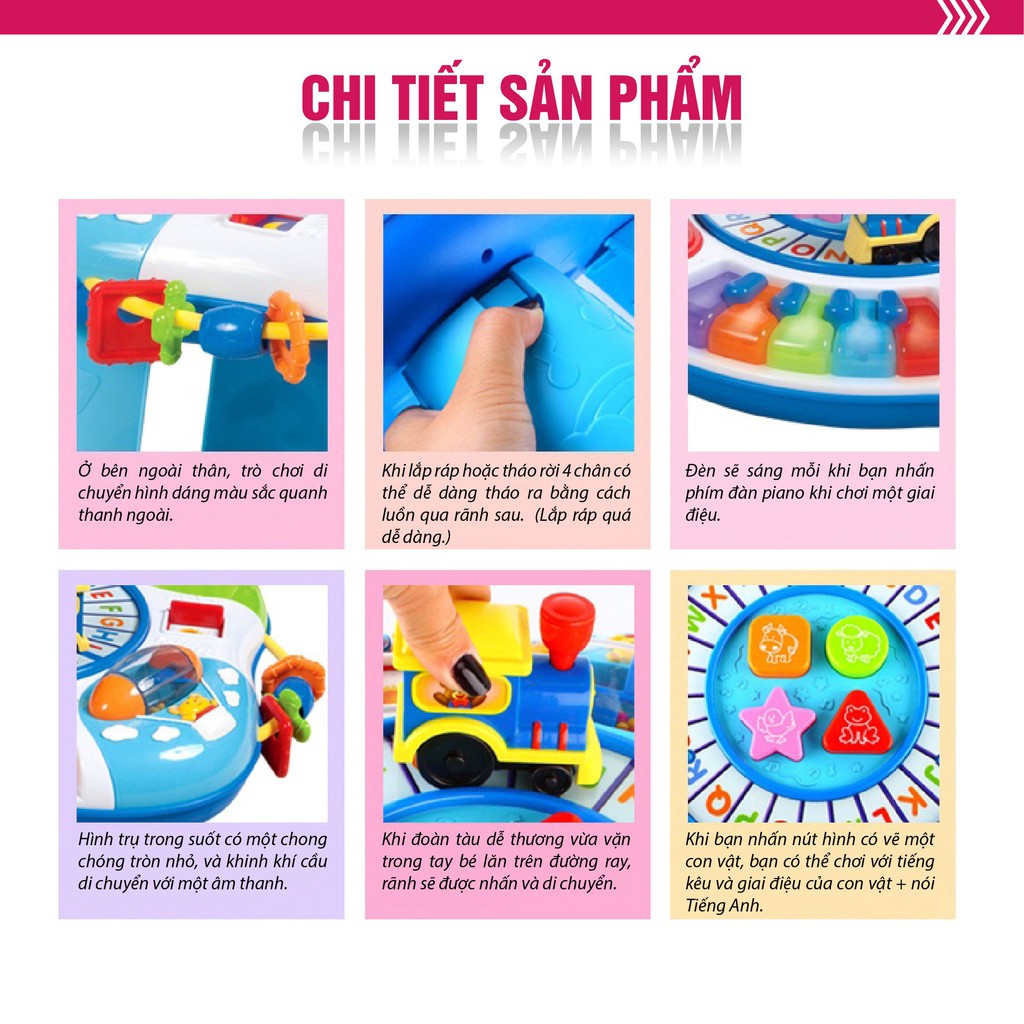 Đồ chơi có nhạc Bàn nhạc đa năng Winfun 0801 kích thích phát triển giác quan và rèn luyện khả năng vận động cho bé