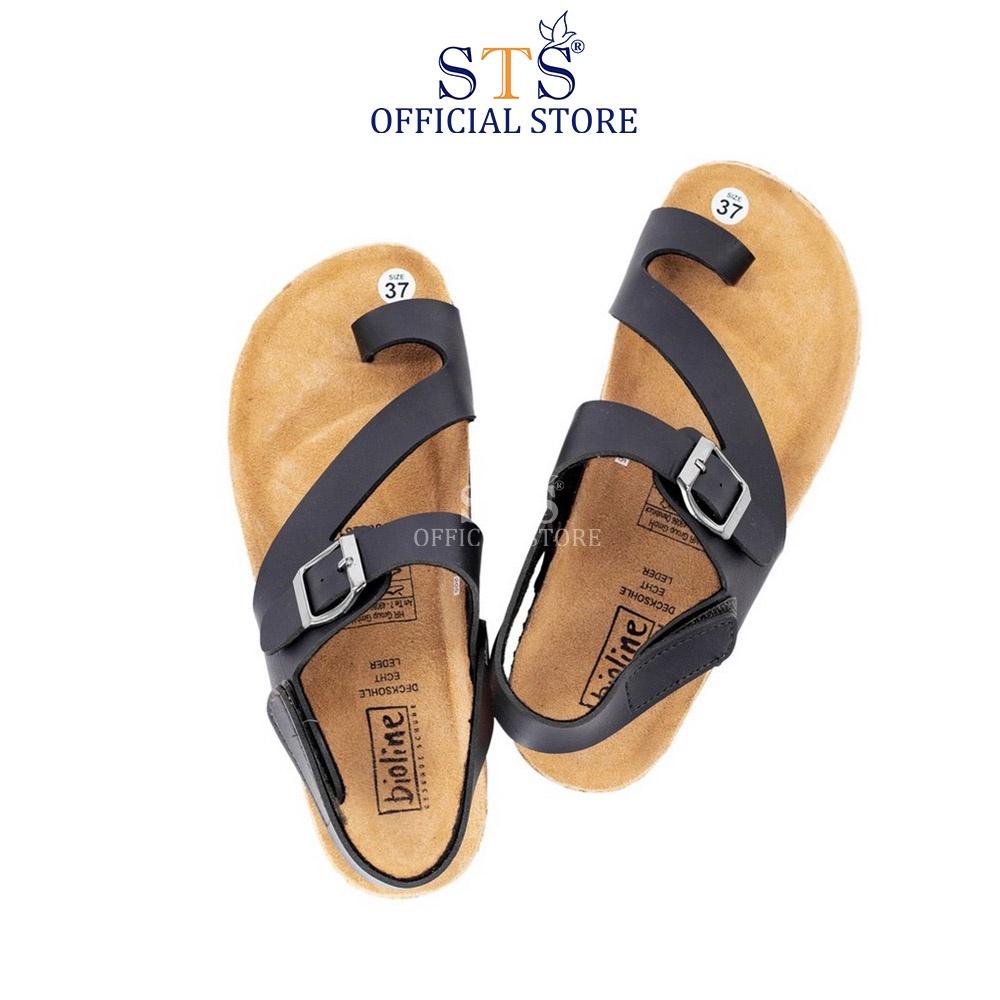 Dép Sandal Đế Trấu Birken xỏ ngón quai chéo đi biển đi chơi Da PU cao cấp hàng xuất khẩu siêu bền STPU24