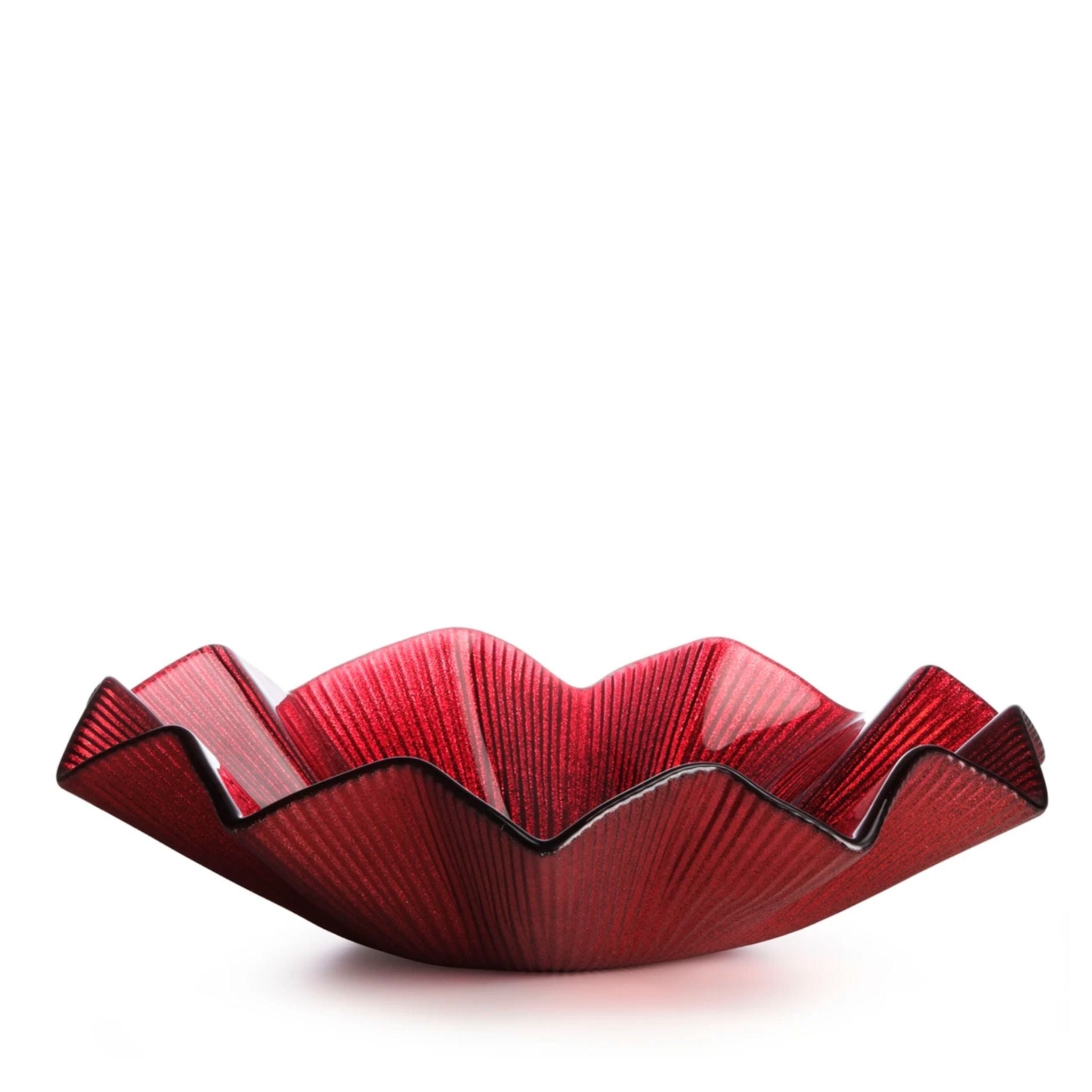 Đĩa Noel Centerpiece Red Glitter 39cm IVV hàng chính hãng