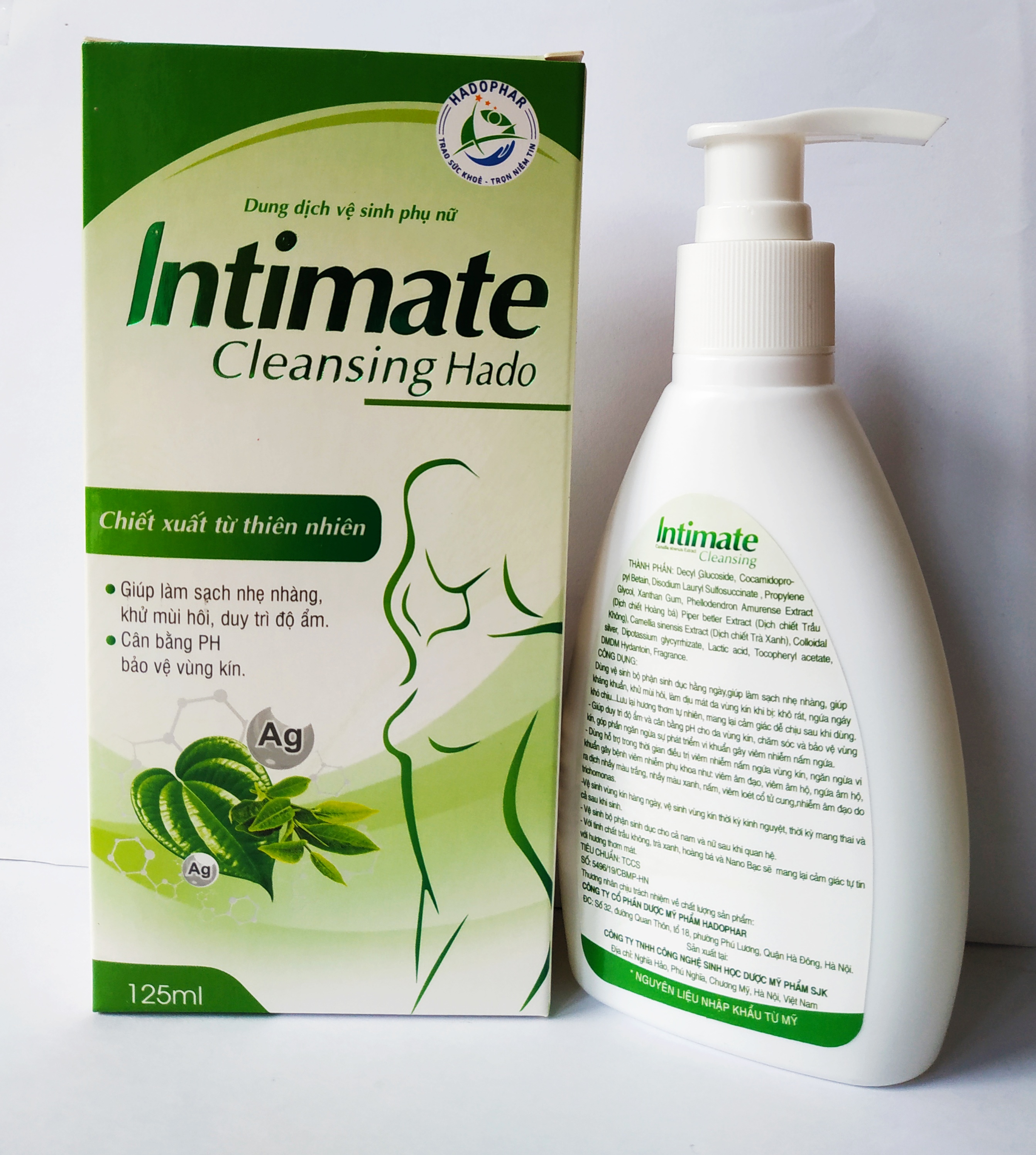 DUNG DỊCH VỆ SINH PHỤ NỮ TRẦU KHÔNG TRÀ XANH INTIMATE CLEANSING - GIÚP LÀM SẠCH NHẸ NHÀNG - KHÁNG KHUẨN - KHỬ MÙI HÔI - NGĂN NGỪA VIÊM NHIỄM - NẤM NGỨA - CHAI CÓ VÒI 125ML