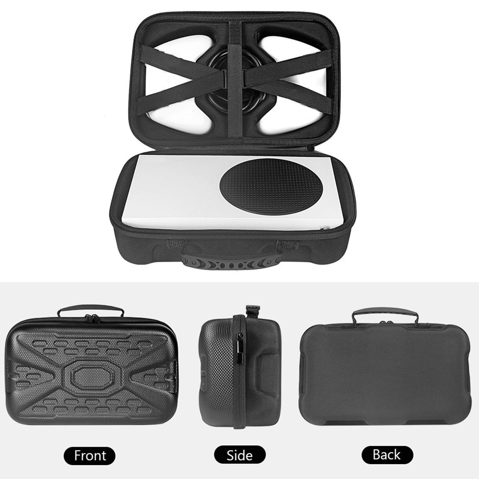 Game Console Travel Bag, for Series S Carrying Case, Classified Storage ,Portable Protective Organizer Sleeve for Storage Black Cables
