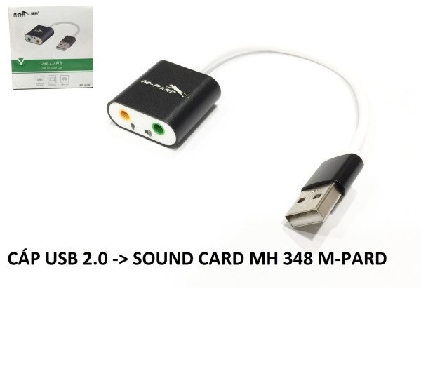 Đầu chuyển USB ra Sound M-Pard MH348 2.0 (Jack 3.5mm Audio + Micro) - Hàng nhập khẩu