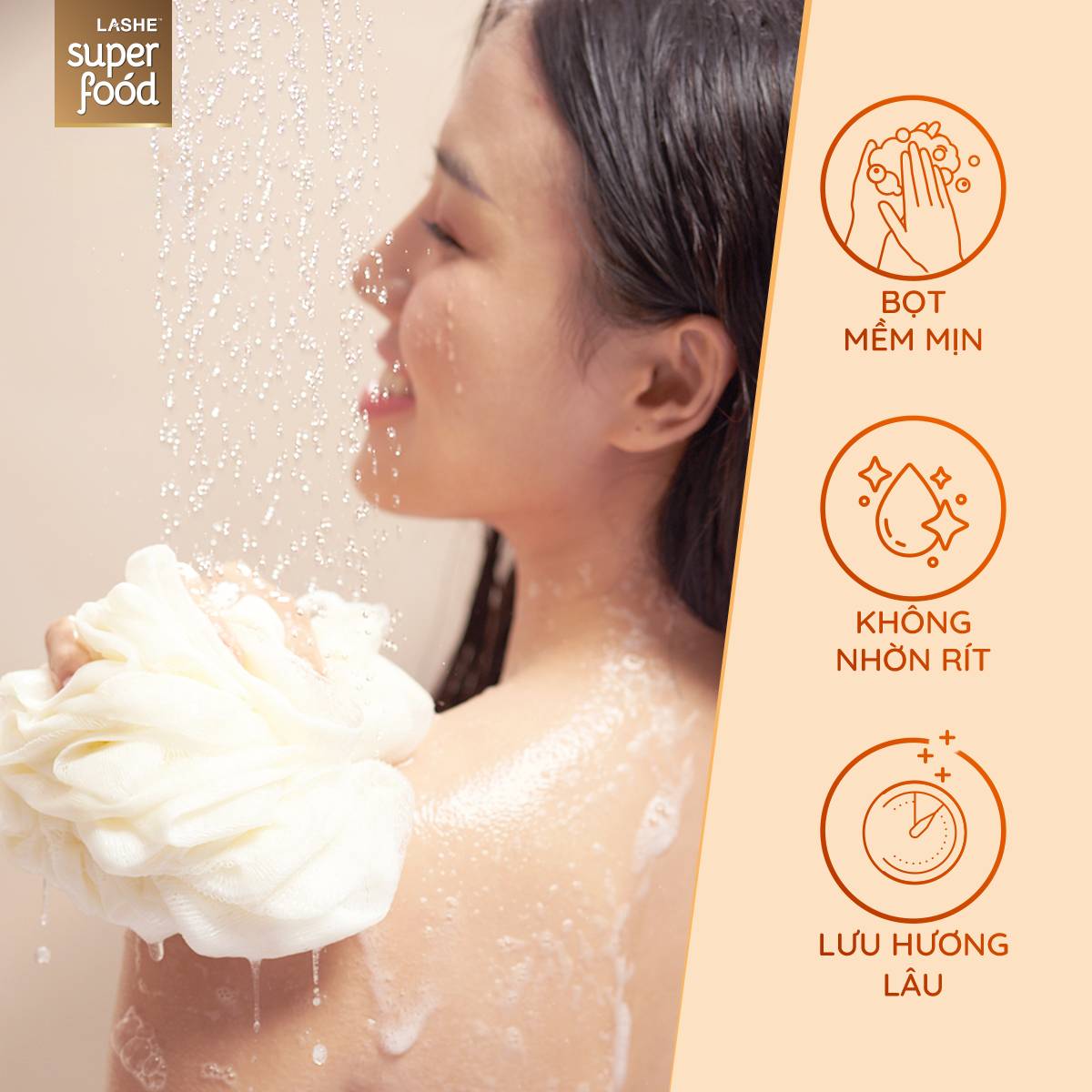 SỮA TẮM LASHE SUPERFOOD 610G