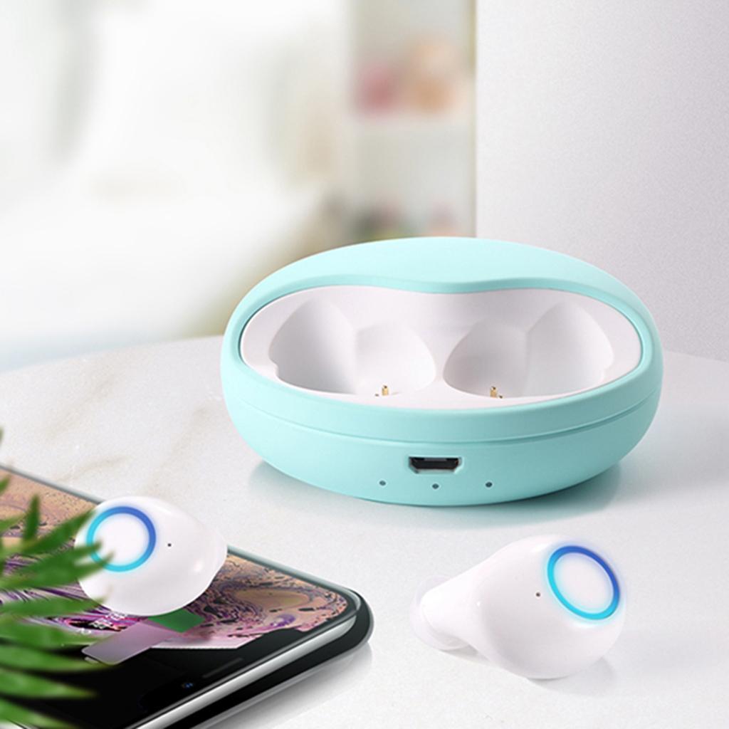 Wireless 5.0 Noise Cancelling Earphones Light Blue