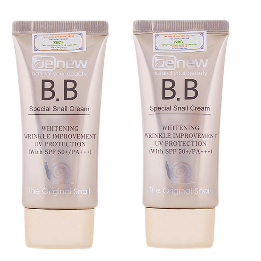 Combo 2 tuýp kem nền siêu mịn tông tự nhiên BB cream benew HÀN QUỐC ( 50ml)