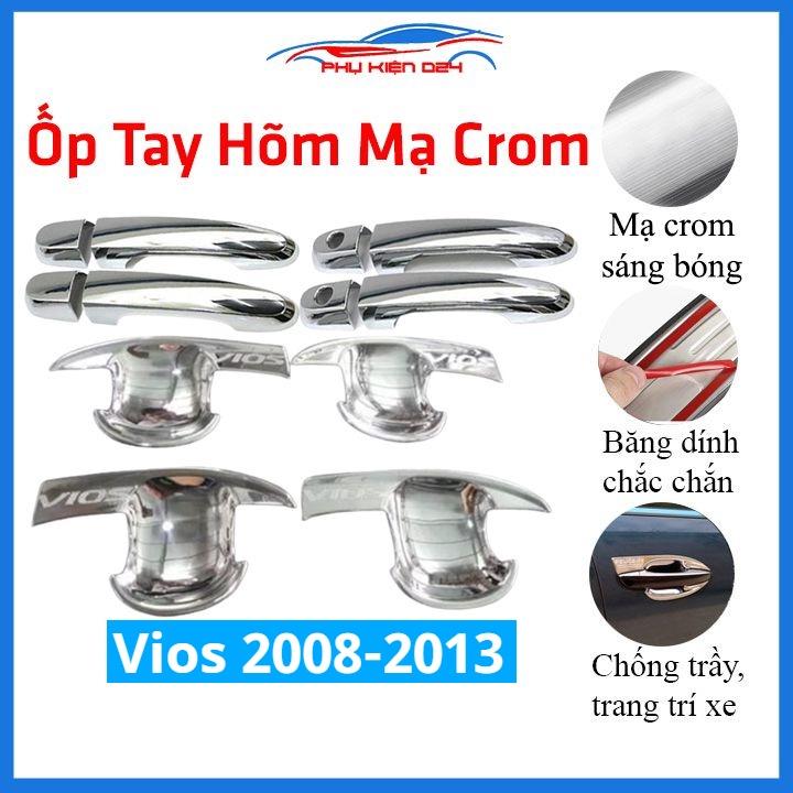 Ốp tay hõm mạ crom Vios 2008-2009-2010-2011-2012-2013 sáng bóng chống trầy bảo vệ cửa xe ô tô
