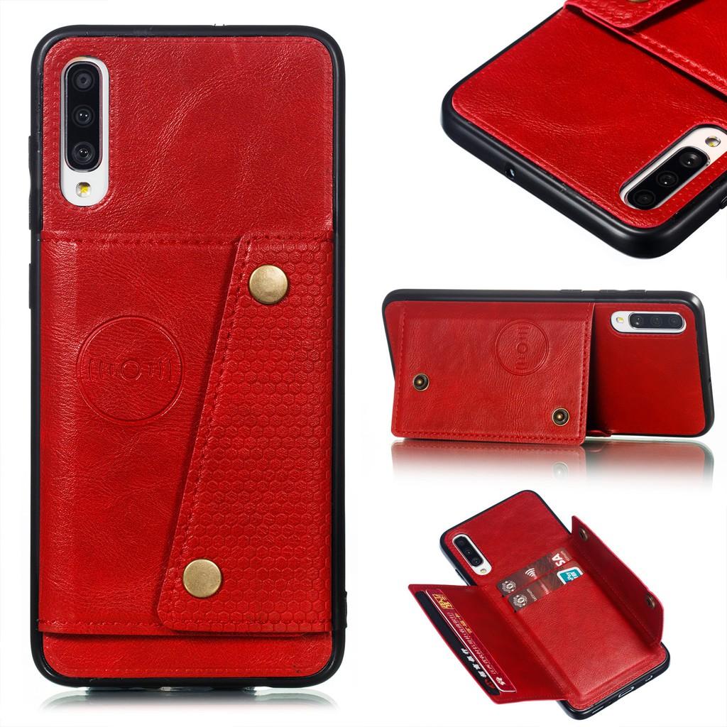 Ốp lưng da ví gập cho Samsung Galaxy A90 A70S A50S A30S A20S A10S A70 A50 A40 A30 A20 A10 M10 M20