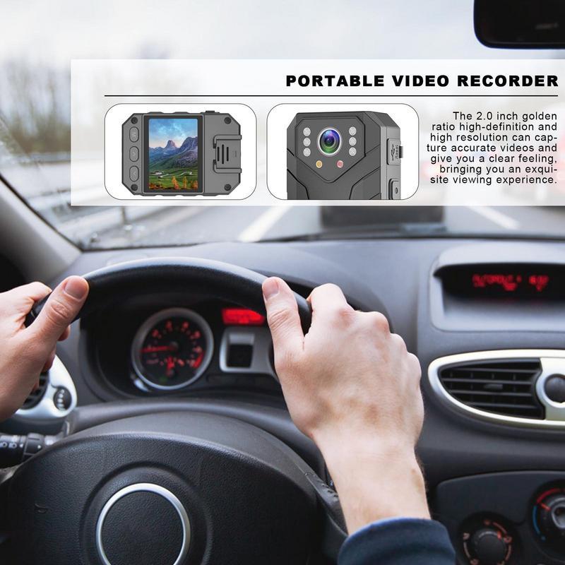 Máy ảnh cơ thể mini 1080p Video Recorder có thể đeo được cơ thể HD có tầm nhìn ban đêm 6-8 giờ