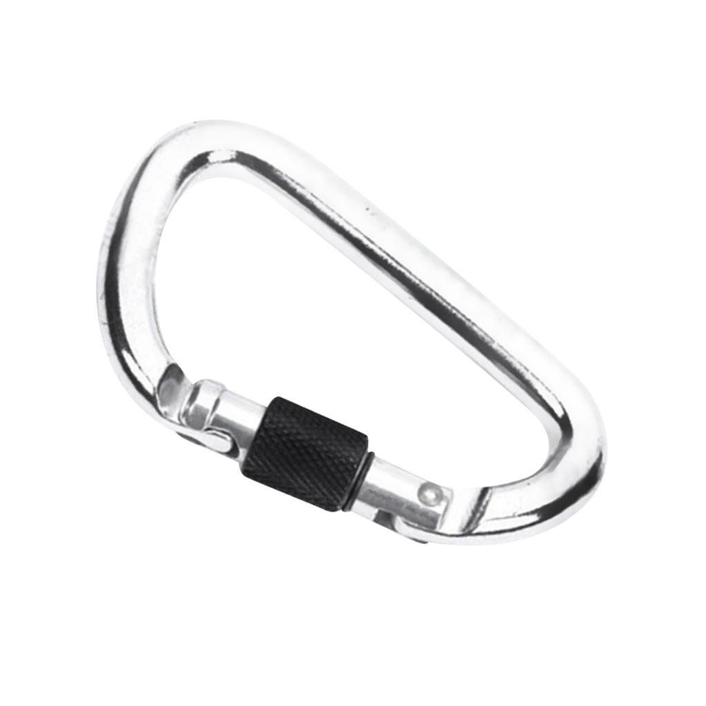 22KN Aluminum Screw Locking Carabiner Hook for Rescue Outdoor Rock Climbing Rappelling Exploring