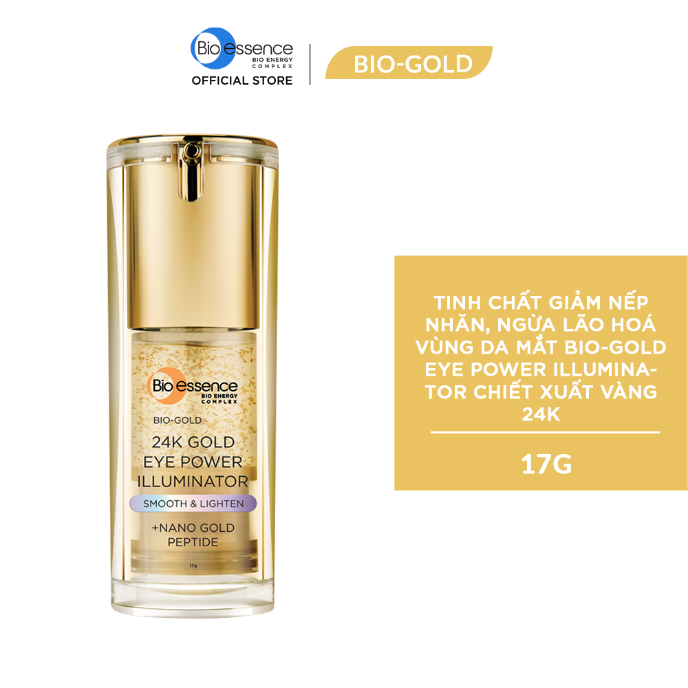 Tinh Chất Giảm Nếp Nhăn, Ngừa Lão Hoá Vùng Da Mắt Bio-Gold Eye Power Illuminator Chiết Xuất Vàng 24K 17g