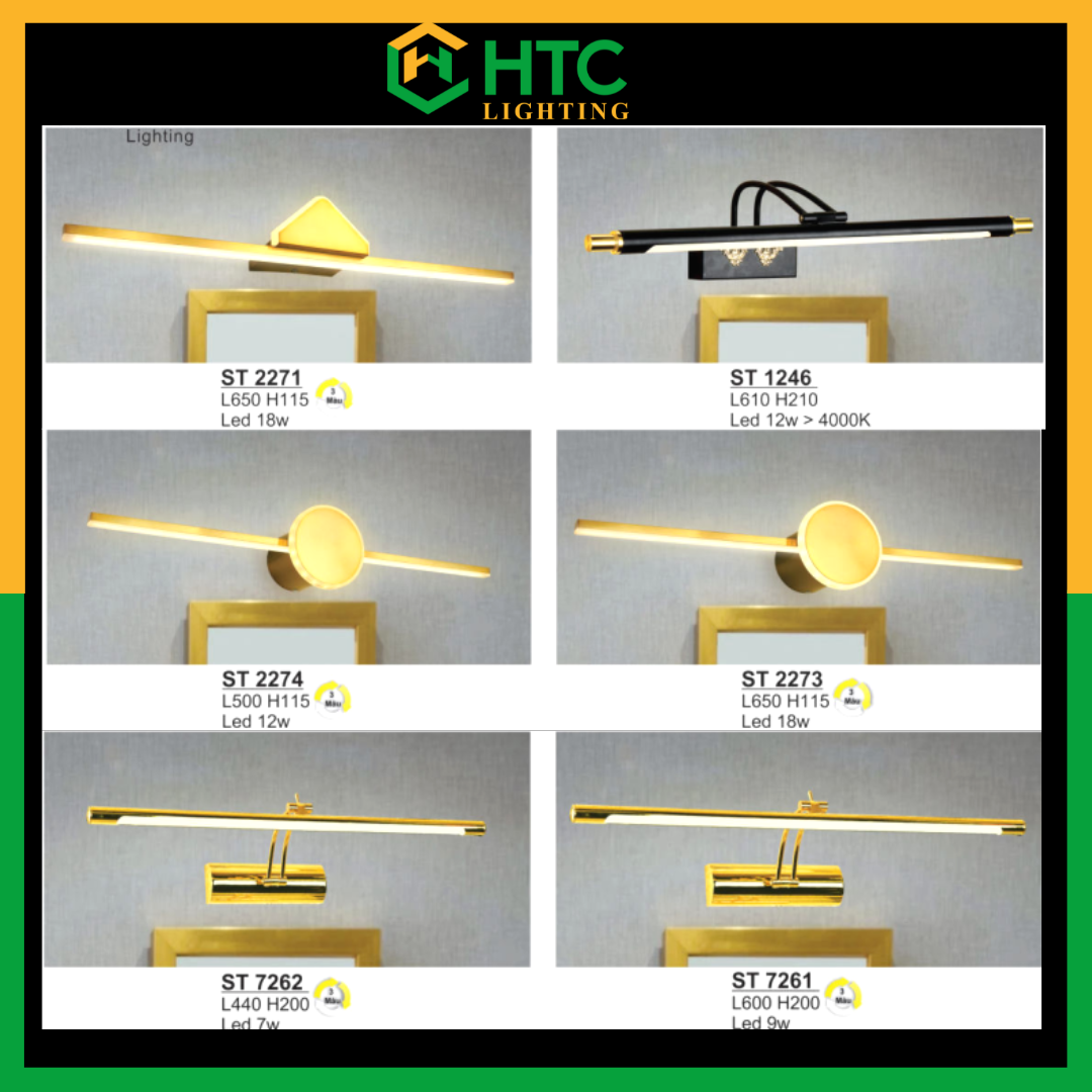 Đèn LED gắn tường trang trí rọi gương, soi tranh hiện đại, mẫu mã đa dạng