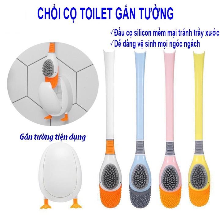 Cây Cọ Bồn Cầu Silicon 2 Đầu Hình Con Vịt