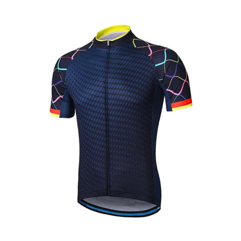 Đàn ông đi xe đạp Jersey Top Ciclismo Summer Sleeve Sleeve Xe đạp thoáng khí MTB Road Bike Jersey Color: F Size: XXS