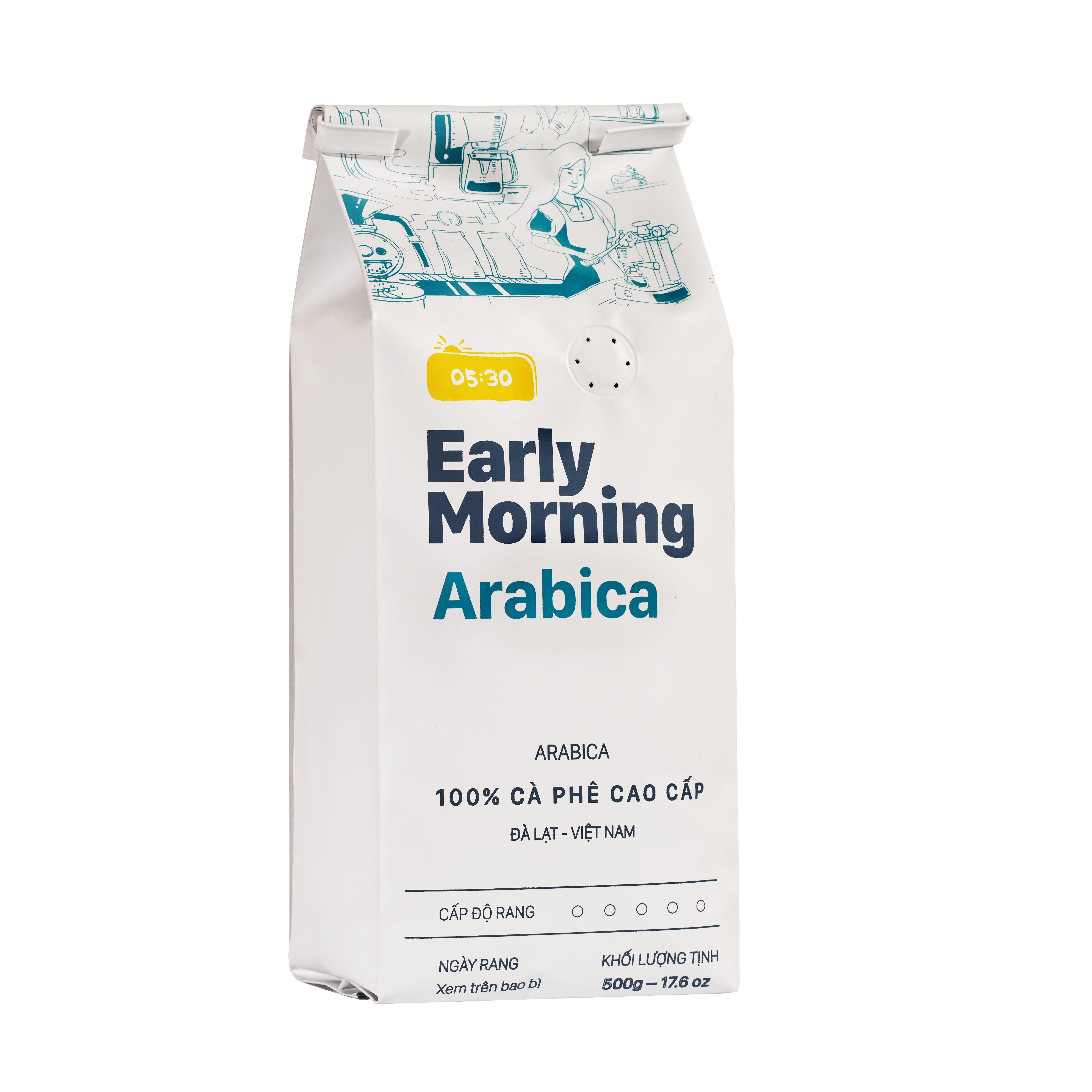 Cà Phê Nguyên Hạt Cao Cấp Early Morning - Arabica (500G)