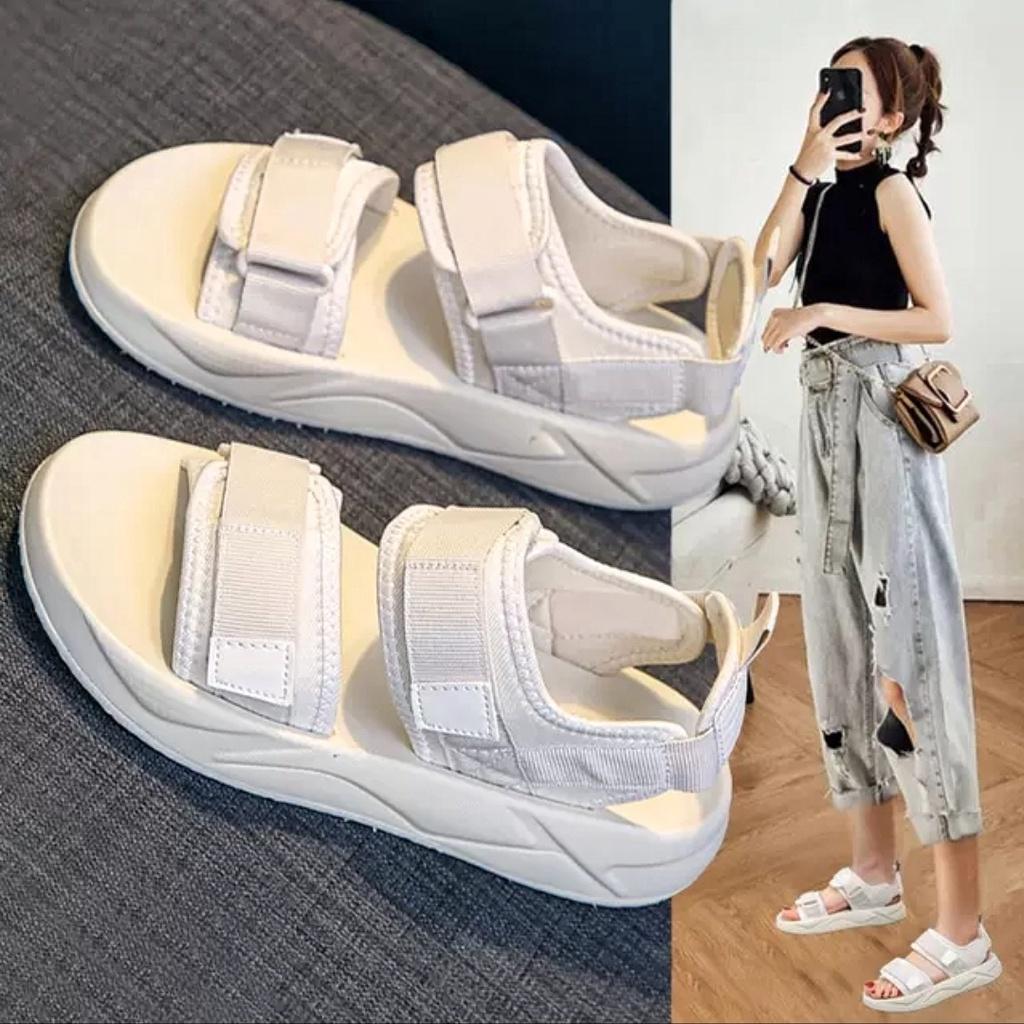 Giày sandal nữ đế bệt JS012 mới về - dép quai ulzzang học sinh sinh viên