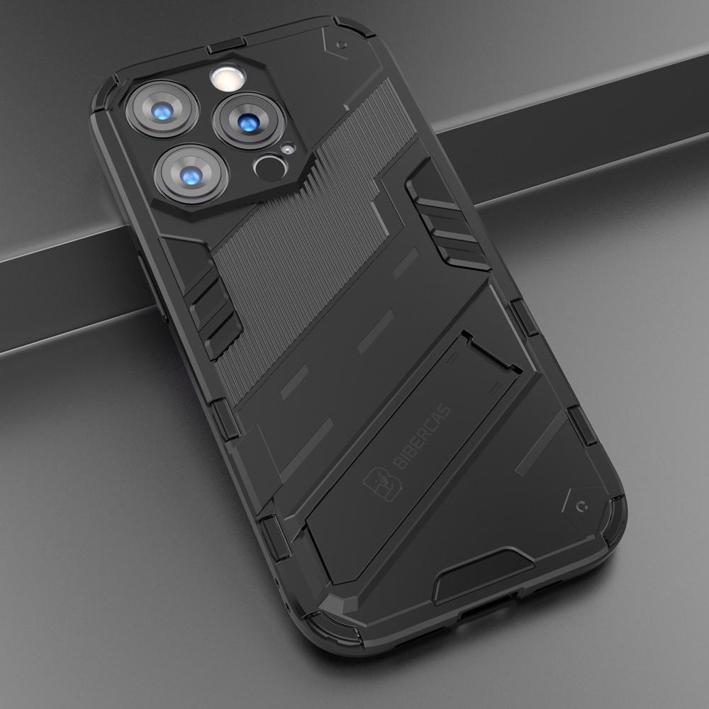 Ốp lưng cho iPhone 14 Pro, Ốp chống sốc Iron Man PUNK cao cấp kèm giá đỡ cho iPhone 14 Pro