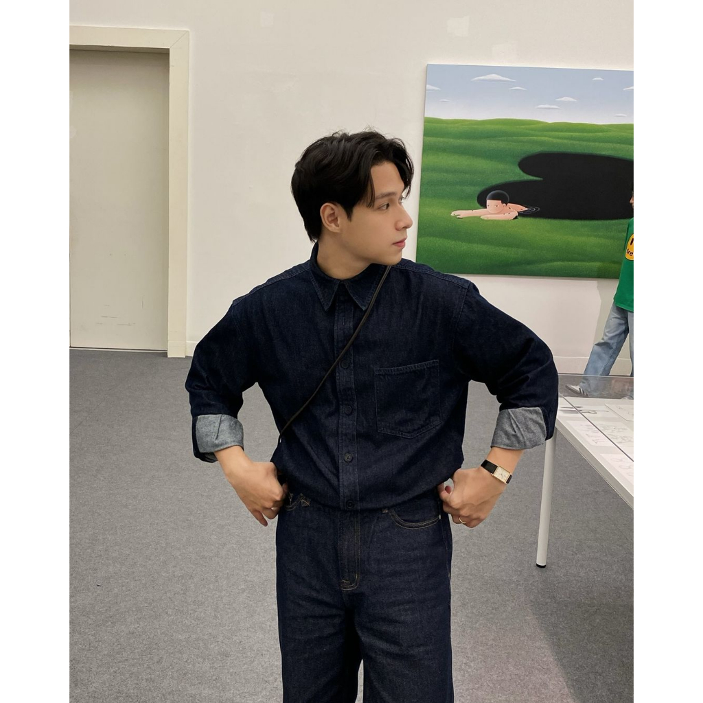 Áo Sơ Mi Denim Nam Tay Dài Form Loose - ROUTINE 10S26DSH001