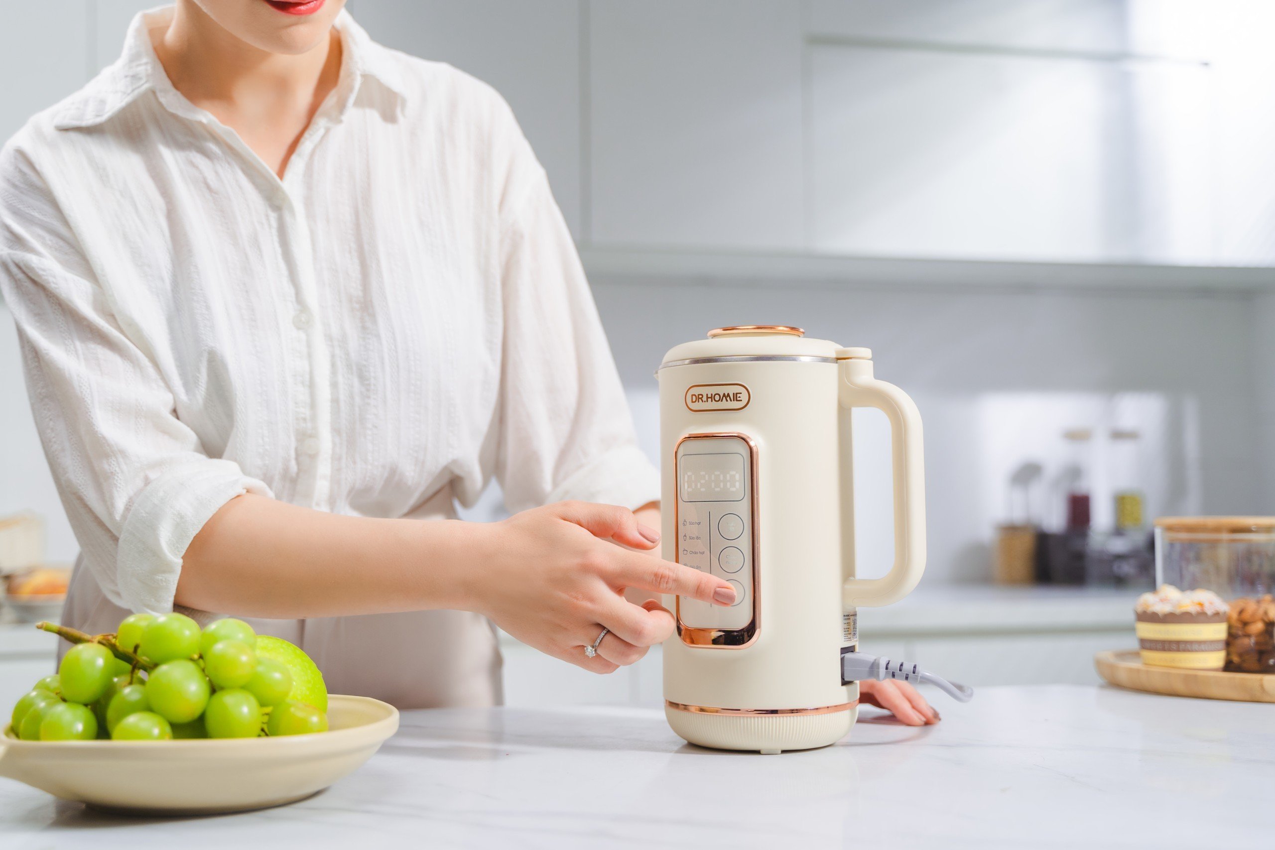 Máy Làm Sữa Hạt DrHomie AN60 - Phiên Bản Chống Khê, Chống Trào Hàng Đầu Việt Nam - Bảo Hành 12 Tháng