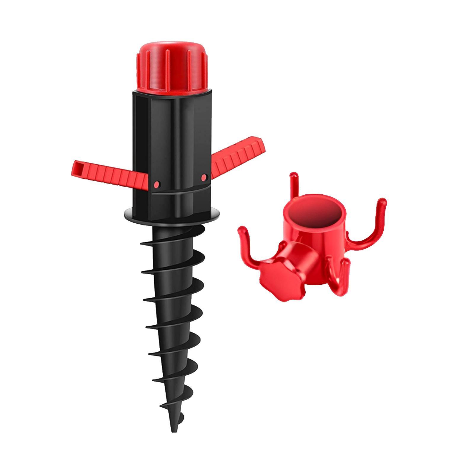 Beach Umbrella Sand Anchor Umbrella Holder Stand Sun Protection Yard Umbrella Anchor with Umbrella Hook for , Heavy Duty Wind, Sand