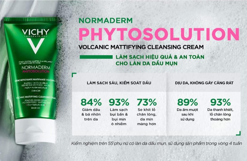 vichy normaderm volcanic mattifying cleansing cream