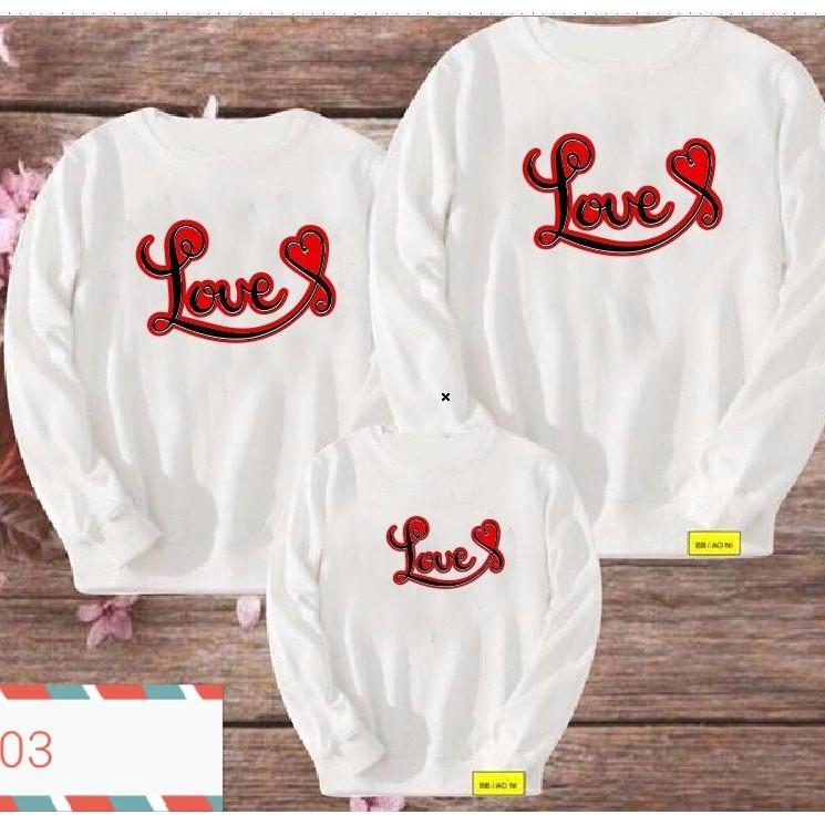 Áo nỉ đôi chữ LOVE - MÃ AGD803