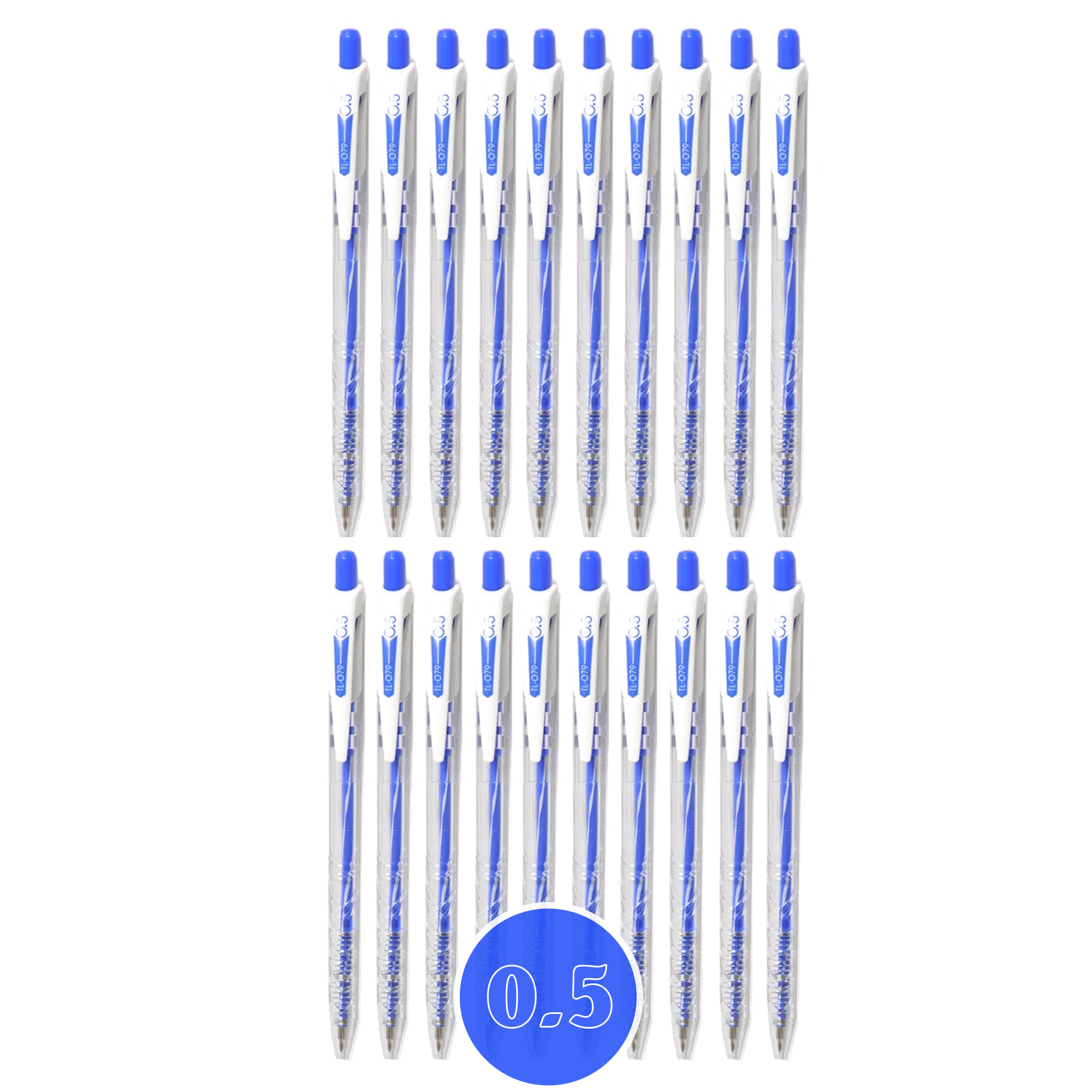 Bút Bi Thiên Long Tl - 079 Mực Xanhđenđỏ 0.5Mm - Xanh - Combo 20