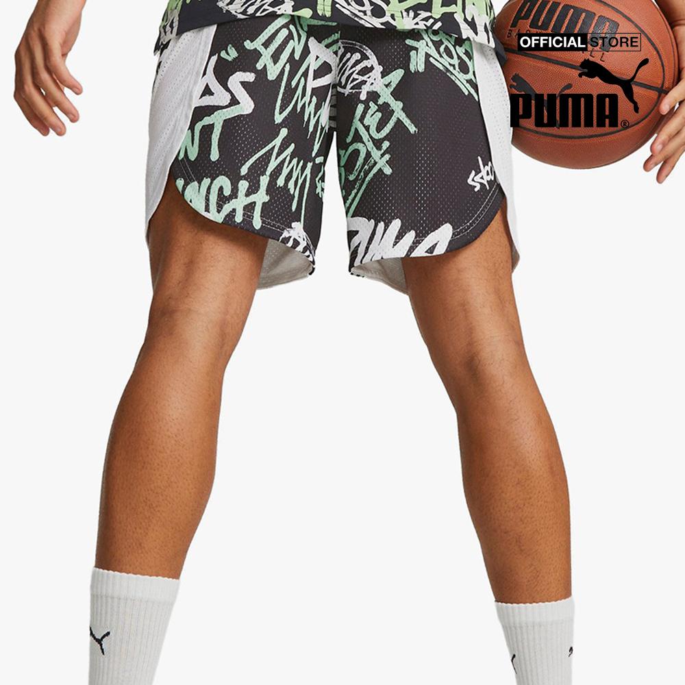 PUMA - Quần shorts tập luyện nam Jamboree Printed Basketball 539252