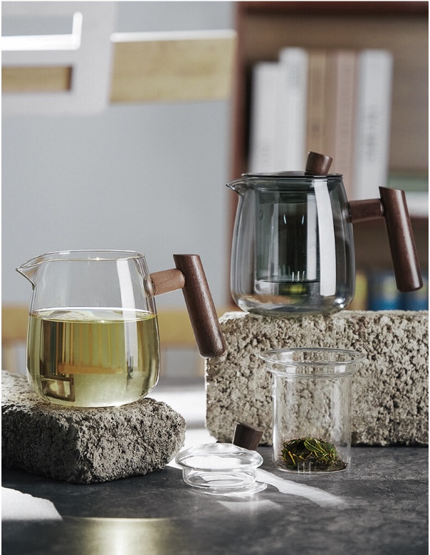 Bộ Ấm Trà 4 ly Thủy Tinh borosilicat Tea Ceremony Pot cao cấp