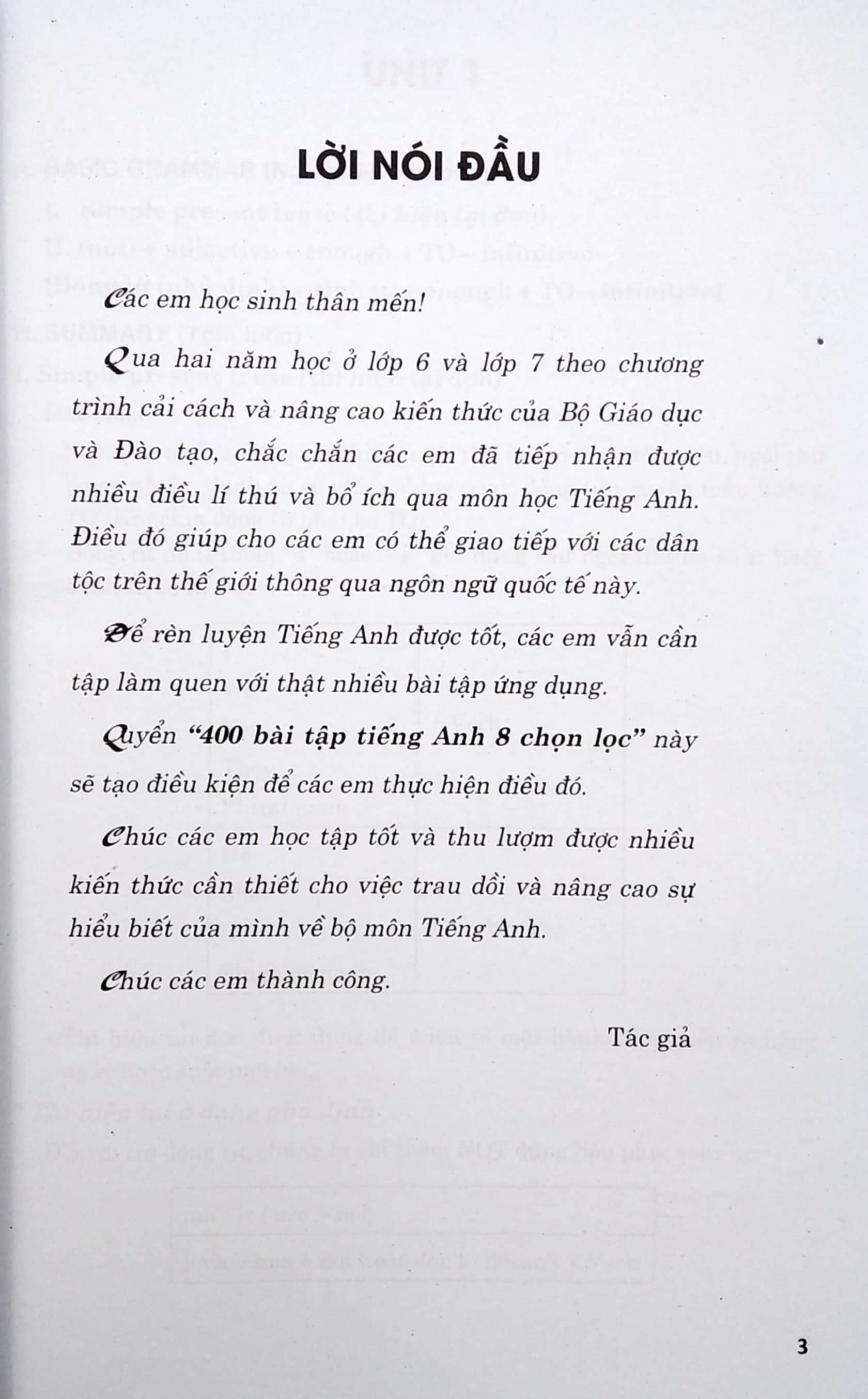 400 Bài Tập Chọn Lọc Tiếng Anh 8 (2020)