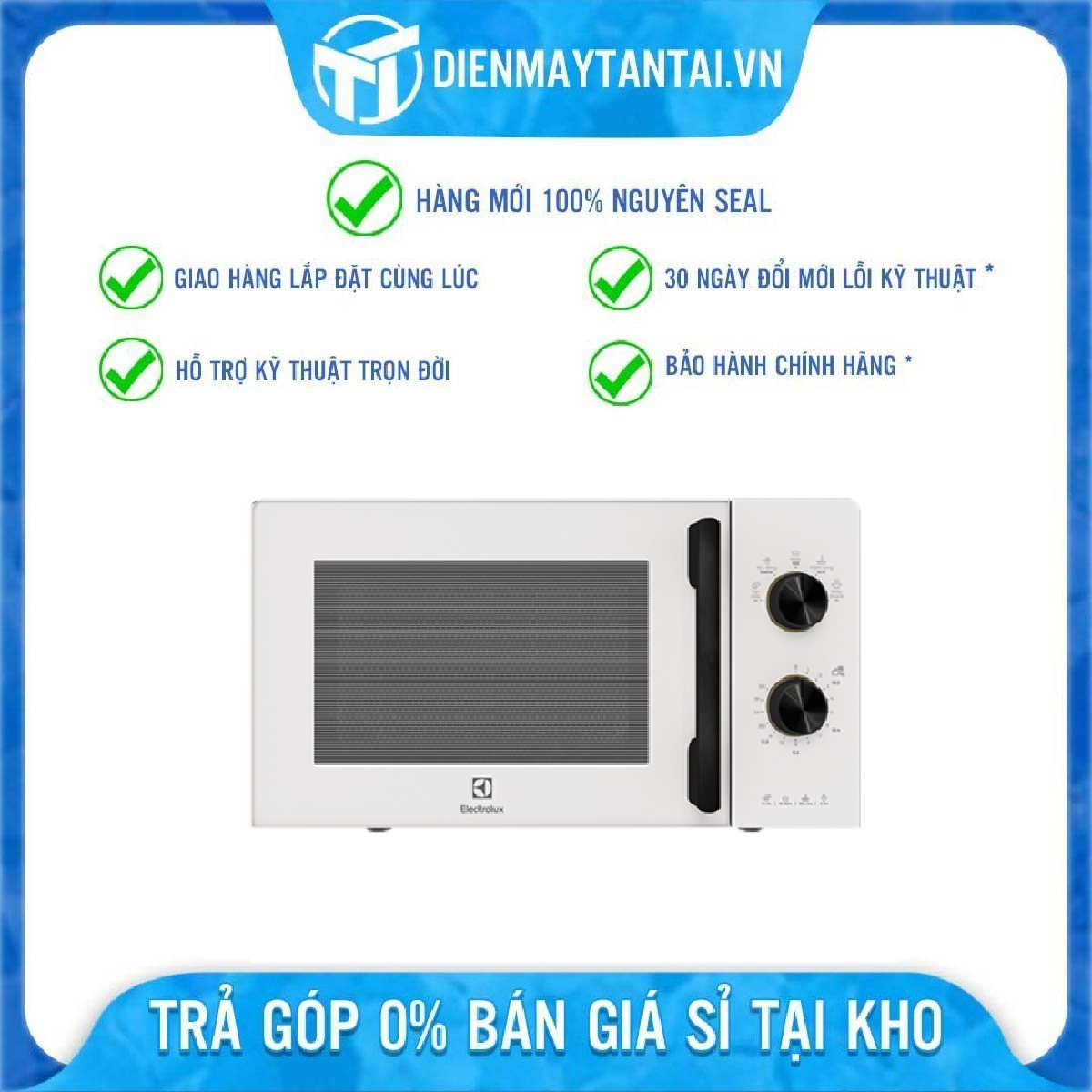 Lò vi sóng ELECTROLUX EMM20K22W, 20L, cs 800W, màu trắng- Hàng chính hãng