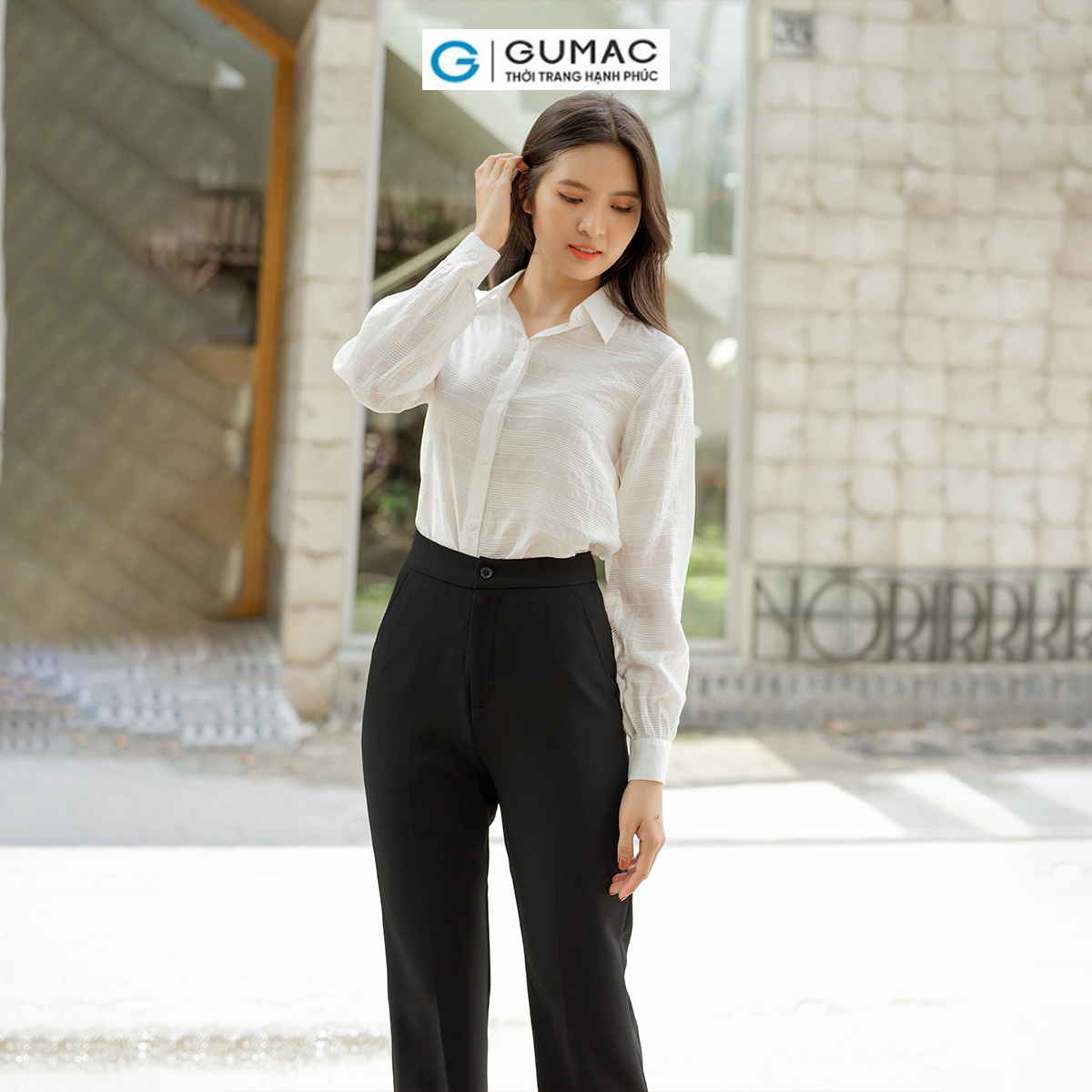 Quần tây nữ ống suông túi xéo tôn dáng công sở thời trang GUMAC QD06047