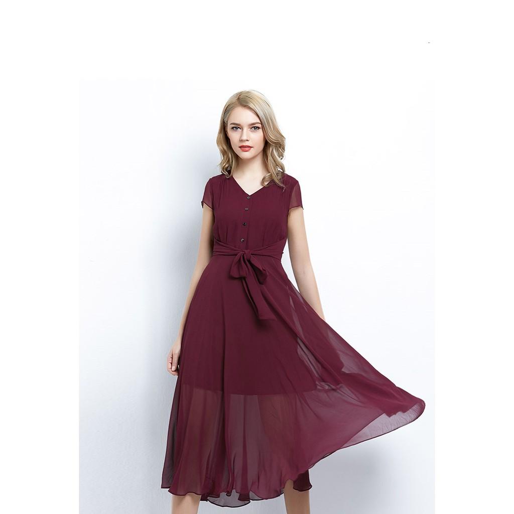 ĐẦM VOAN XÒE THẮT NƠ CAO CẤP DRESS39