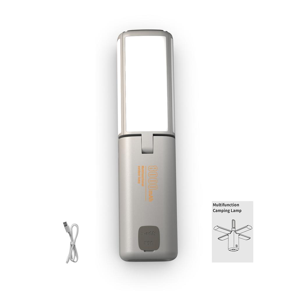 Outdoor Camping Light Portable Campsite Lantern Foldable Flashlight Power Bank Waterproof with 4 Lights Modes