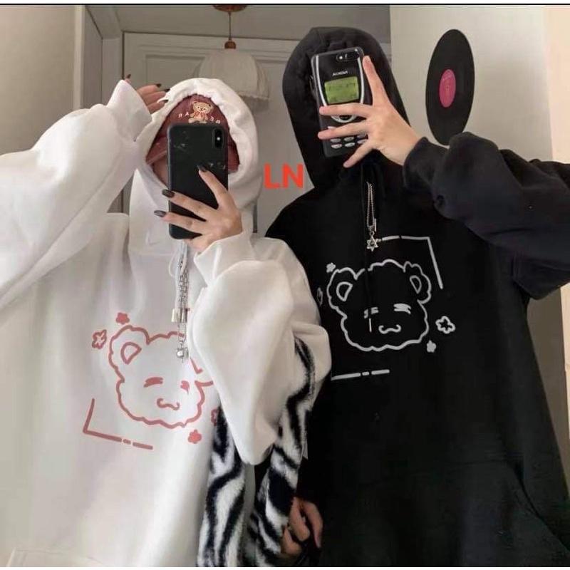 Áo hoodie gấu ô vuông TH6